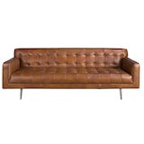 thumbnail of Angel Cerdá Chester 3-Sitzer-Sofa aus dunkelbraunem Leder 6225C 212 x 79 x 70