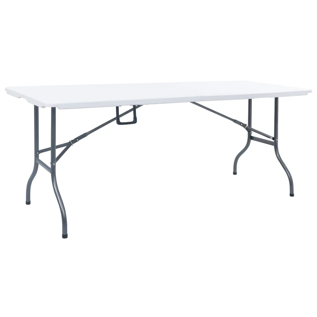 vidaXL Tuintafel inklapbaar 180x72x72 cm HDPE wit