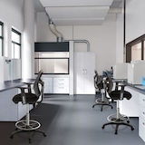 thumbnail of Taburete / silla de trabajo TOP WORK 108 tejido de malla negro hjh OFFICE
