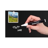 thumbnail of ALLboards Metallische Magnettafel KREIDETAFEL SCHWARZ 60x40cm Memoboard  Magnetpinnwand + 6 Tafelkreide, 10 Magnete und Schwamm