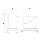 thumbnail of Carro dispensador a nivel constante de bandejas 850x620x900 mm.
