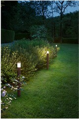 thumbnail of Sigaro - Gartenpollerleuchte mit 1 x E27 Max. 20W Leuchtmittel, Schutzart IP54, Aluminium, Außenpollerleuchte, hellgrau, Höhe 50 cm - Perenz
