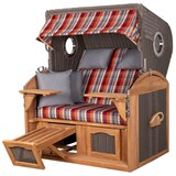 thumbnail of Strandkorb - bene living - Borkum XL Teak Bullauge - PE grau - Modell 584 - 2,5-Sitzer inkl. Liftersystem