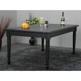 thumbnail of Amaretta Esstisch 100x180/280 einschl. 2 Zusatzplatten schwarz antik.