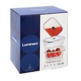 thumbnail of Luminarc Pure Box Active - Set aus 3 luftdichten Glasbehältern mit Ventil
