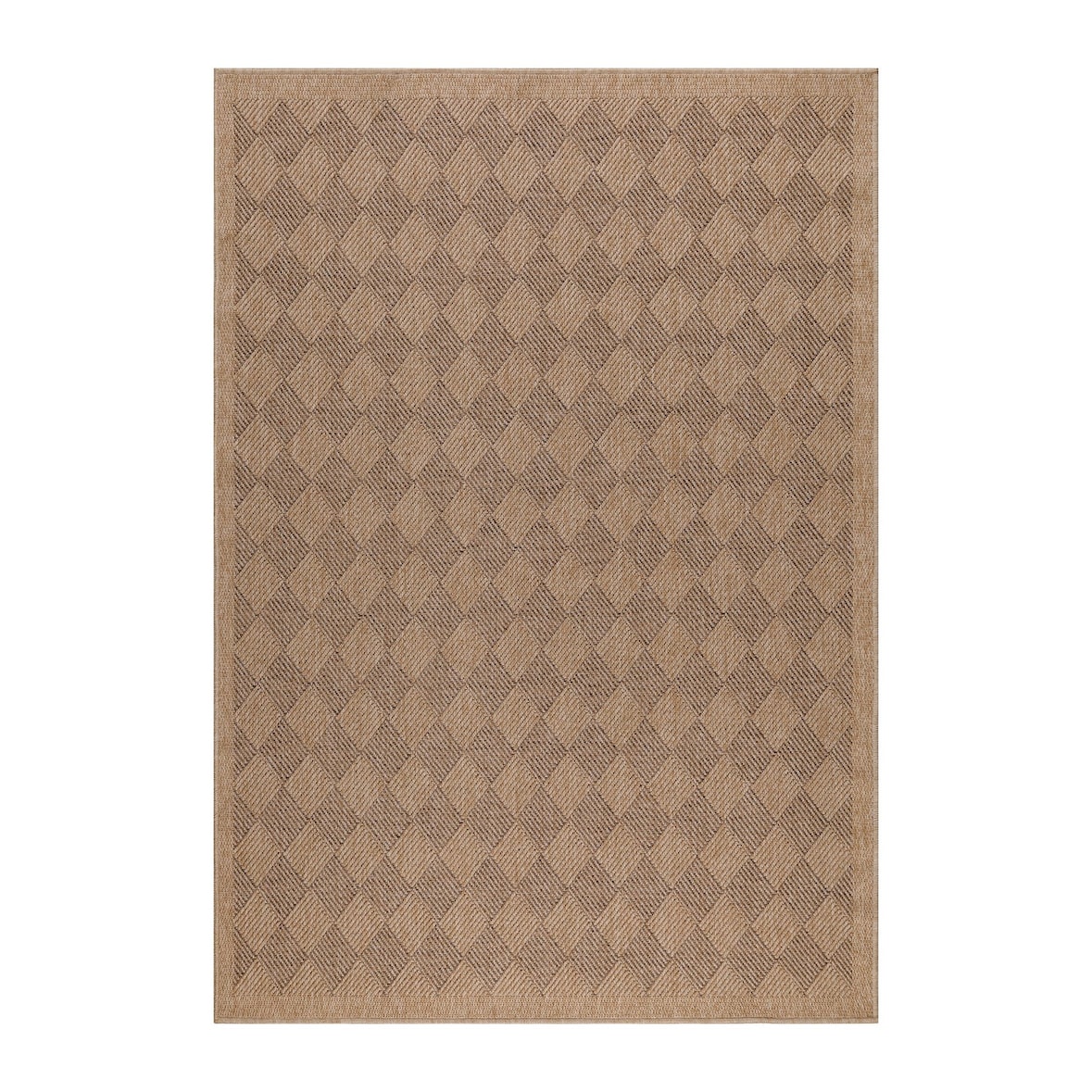 Carpetsale24 In & Outdoor Teppich 200x290 cm – Flachgewebe Teppich für Balkon, Wohnzimmer & Garten – Pflegeleicht, Wetterfest & Modern in Jute-Optik
