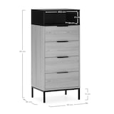 thumbnail of Commode haute Nieve 4 tiroirs couleur Chêne