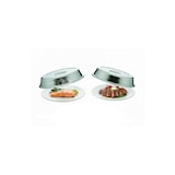 thumbnail of Cloche couvre assiette inox ronde avec barrette Ø 23,9 cm H 4,6 cm Stellinox
