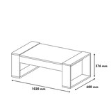 thumbnail of Skye Decor, Venüs- Venüs HCT, Nussbaumfarbe,,Creme, Couchtische, 37,6x102x60 cm, 100% Melaminbeschichtete Partikelplatte