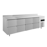 thumbnail of Gastro Kühltisch 8 Schubladen Umluftkühlung Aufkantung, 2330x700x850mm -2/+8°C