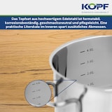 thumbnail of Kopf Topfset Merkur (Edelstahl, Induktion, 4-teilig, mit Schüttrand, Literskala und Glasdeckel)