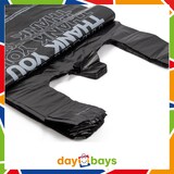 thumbnail of DayBays 1000 Stk. Hemdchentragetaschen 30+15x55 cm HDPE Mit Druck Thank You geblockt