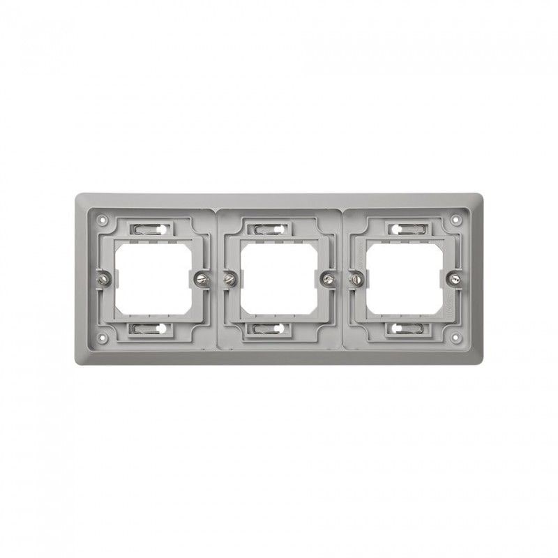 Marco 3 elementos para caja universal Simon 44 Aqua IP55