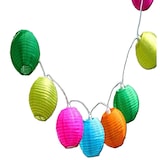 thumbnail of Lampion Papier Lichterkette 10 LED bunt L.2,85 m