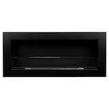 thumbnail of Lareira a bioetanol Livorno Black, de parede ou embutida, 90 cm de comprimento x 12 cm de profundidade x 40 cm de altura, com vidro.