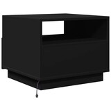 thumbnail of Mesa de centro con luces LED negro 50x49x40 cm