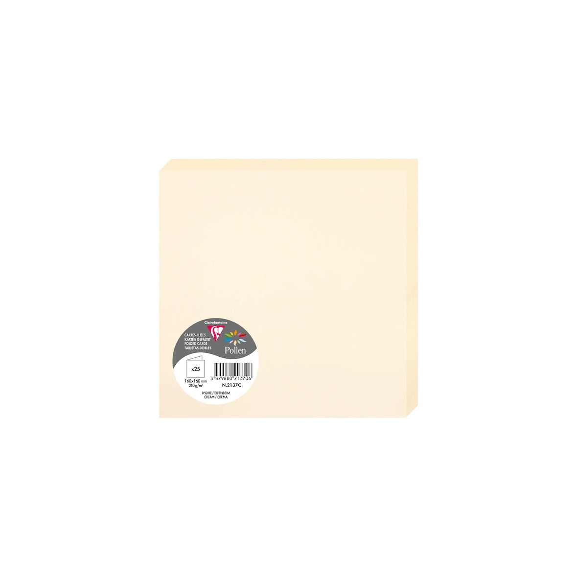 Pollen 250x Pollen, Faltkarten 160x160 mm, 210g - Elfenbein 2137C