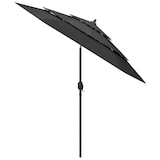 thumbnail of Helloshop26 - Dreistufiger Sonnenschirm mit 2,5 m langer anthrazitfarbener Aluminiumstange 02_0008738