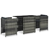 thumbnail of vidaXL 3-tlg. Bistro-Set mit Auflagen Poly Rattan Grau