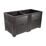 thumbnail of Hochbeet aus Kunststoff schwarz Pflanzkasten Kräuterbeet Gemüsebeet Blumenkasten Schwarz