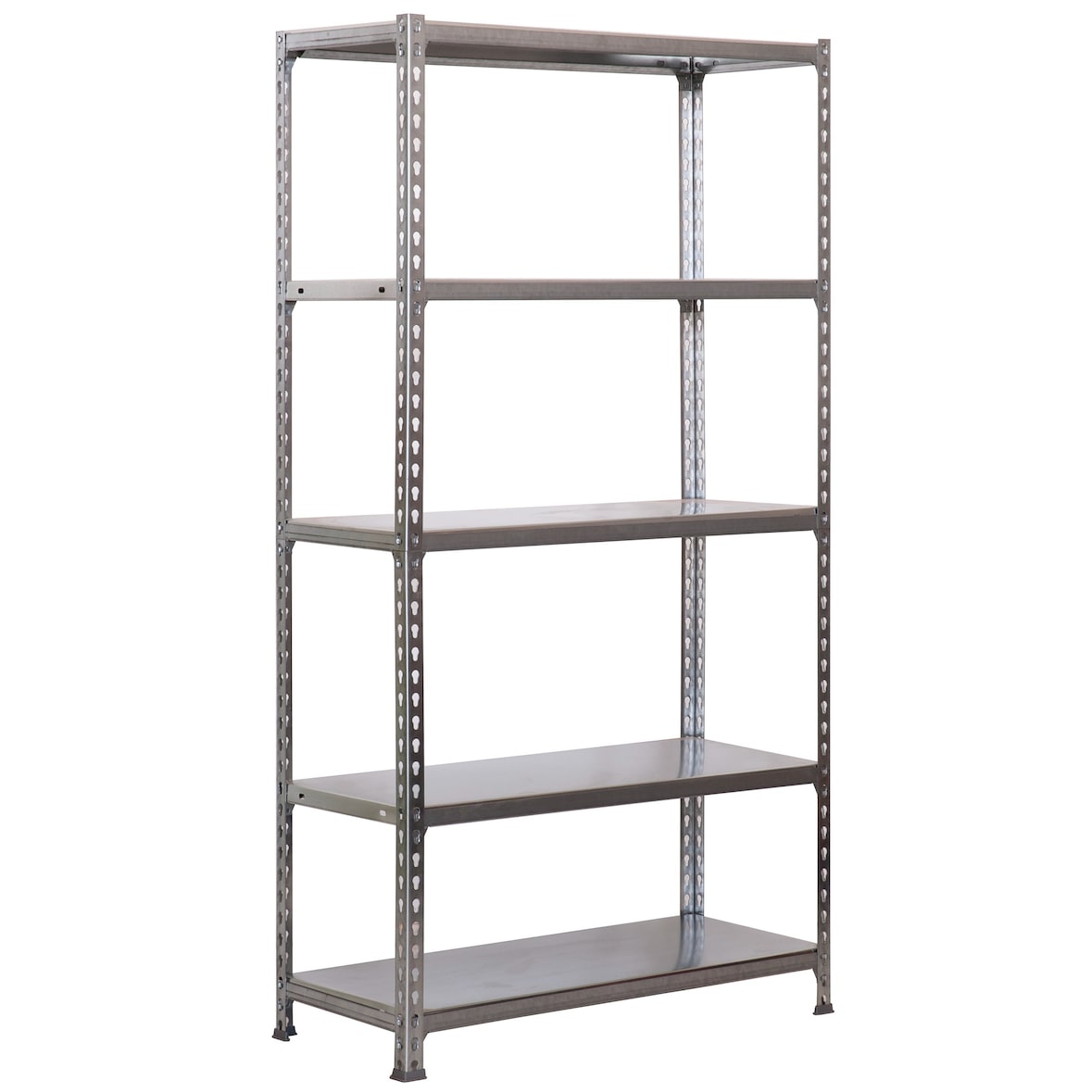 SimonRack Estantería Metálica, 2000x1000x500 mm, 5 Alturas, Bandeja Metal, 180 kg de Punto Flexión, Galvanizado - Simonclick