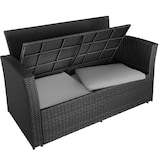 thumbnail of tectake Salon de jardin Modena 3+2+1 avec housse de protection - noir/gris - 404299