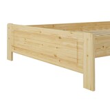 thumbnail of Doppelbett Kiefer natur Ehebett 140x200 Futonbett Massivholzbett Rollrost Matratze 60.37-14 M