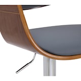 thumbnail of Conjunto de 2 bancos de bar Kingston em imitação de pele walnuss/grau