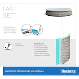 thumbnail of Bestway Fast Set runder aufblasbarer Pool mit Filterpumpe, graue Rattanoptik, 396 x 84 cm