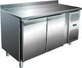 thumbnail of Gastro Edelstahl Kühltisch Kühltheke 2 Türen 314 L -2/+8°C Aufkantung