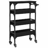 thumbnail of vidaXL Keuken Trolley Zwart Eiken 53 x 20 x 76 cm Bewerkt hout
