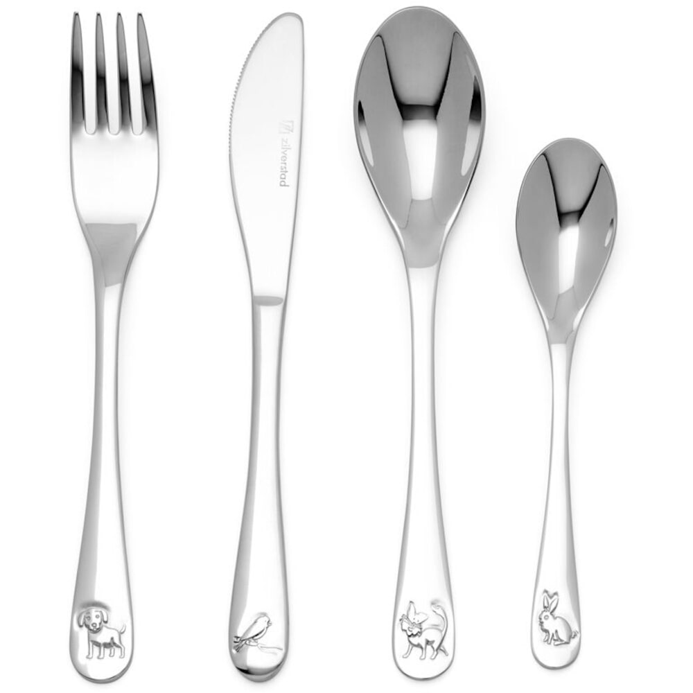 ZILVERSTAD Kinderbesteck "Haustiere" 4-teilig