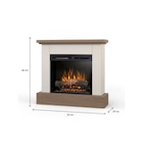 thumbnail of YUKON – Freistehender elektrischer LED-Kamin – 23" – Kaschmir / Eiche – 92 x 86 x 29