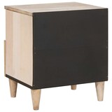 thumbnail of vidaXL Nachttisch 2 pcs Beige 40 x 33 x 46 cm massives Mangoholz