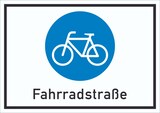 thumbnail of Schild Fahrradstraße Symbol A1 Rückseite selbstklebend