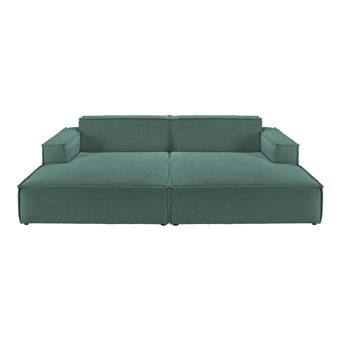 KAWOLA Big Sofa SAMU Feincord grün