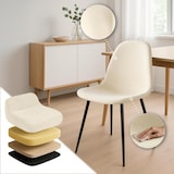 thumbnail of Conjunto de 4 sillas de comedor Napier Crema/Terciopelo