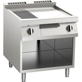 thumbnail of KBS Elektrogrillplatte 1/3 gerillt verchromt 10,8Kw 2 Heizzonen Offener Unterbau