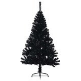 thumbnail of vidaXL Künstlicher Halb-Weihnachtsbaum mit Ständer Schwarz 150 cm PVC
