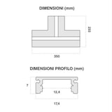 thumbnail of Geïntegreerd aluminium T-profiel voor LED-strips in verborgen gipsplaat