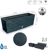 thumbnail of Prosperplast - Anthrazitfarbener Blumentopf mit Reservoir, FURU-Kollektion - 58 x 18 x 19,5 cm, 12 L Fassungsvermögen