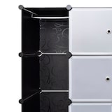 thumbnail of vidaXL Kast modulair met 18 vakken 37x146x180,5 cm zwart en wit
