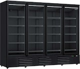 thumbnail of Glastürkühlschrank auf Rollen, mit 4 Türen, Inhalt 2025 Liter, Schwarz, BTH 2508 x 710 x 1997 mm