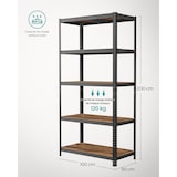 thumbnail of Helloshop26 - Robuust metalen stellingkast 200 x 100 x 50 cm 5 schappen totale draagcapaciteit 875 kg (175 kg/schap) verstelbare 12_0005596