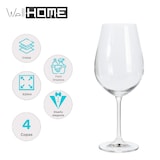 thumbnail of WellHome - Set mit 4 Weißweingläsern (520 ml) mit geprägtem Streifendesign