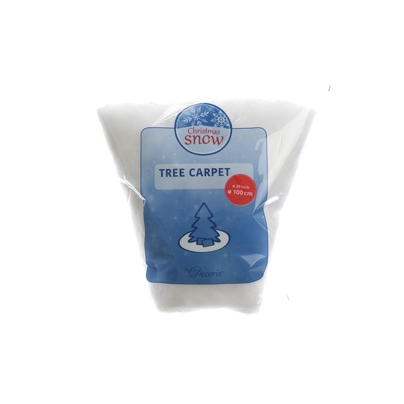 Base Decorativa Redonda para Árvore de Natal Efeito Neve Ø100Cm