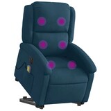 thumbnail of vidaXL Massagesessel mit Aufstehhilfe Elektrisch Blau Samt