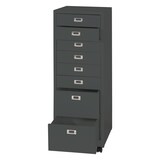 thumbnail of Rollcontainer | HxBxT 115x40x41 cm | Metall 8 Schubladen | Dunkelgrau | Schubladenschrank Stahlschrank Aktenschrank