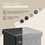 thumbnail of CASARIA® Faltbarer Sitzhocker mit Stauraum 2er Set Kunstleder Schwarz