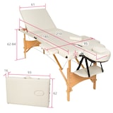 thumbnail of 3 Zonen Massageliege mit Polsterung und Holzgestellbeige